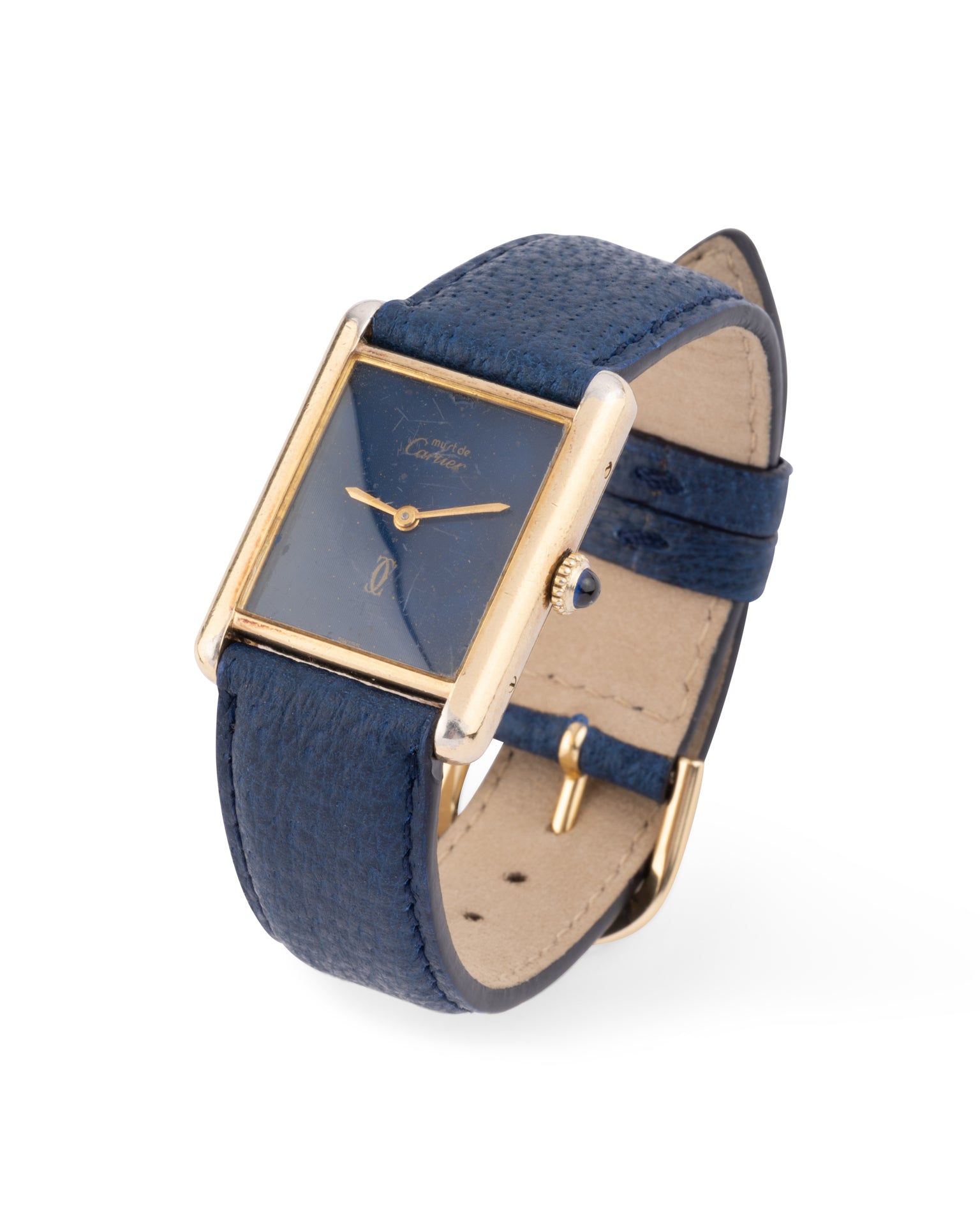 Cartier, Tank Must Vermeil Watch on Leather