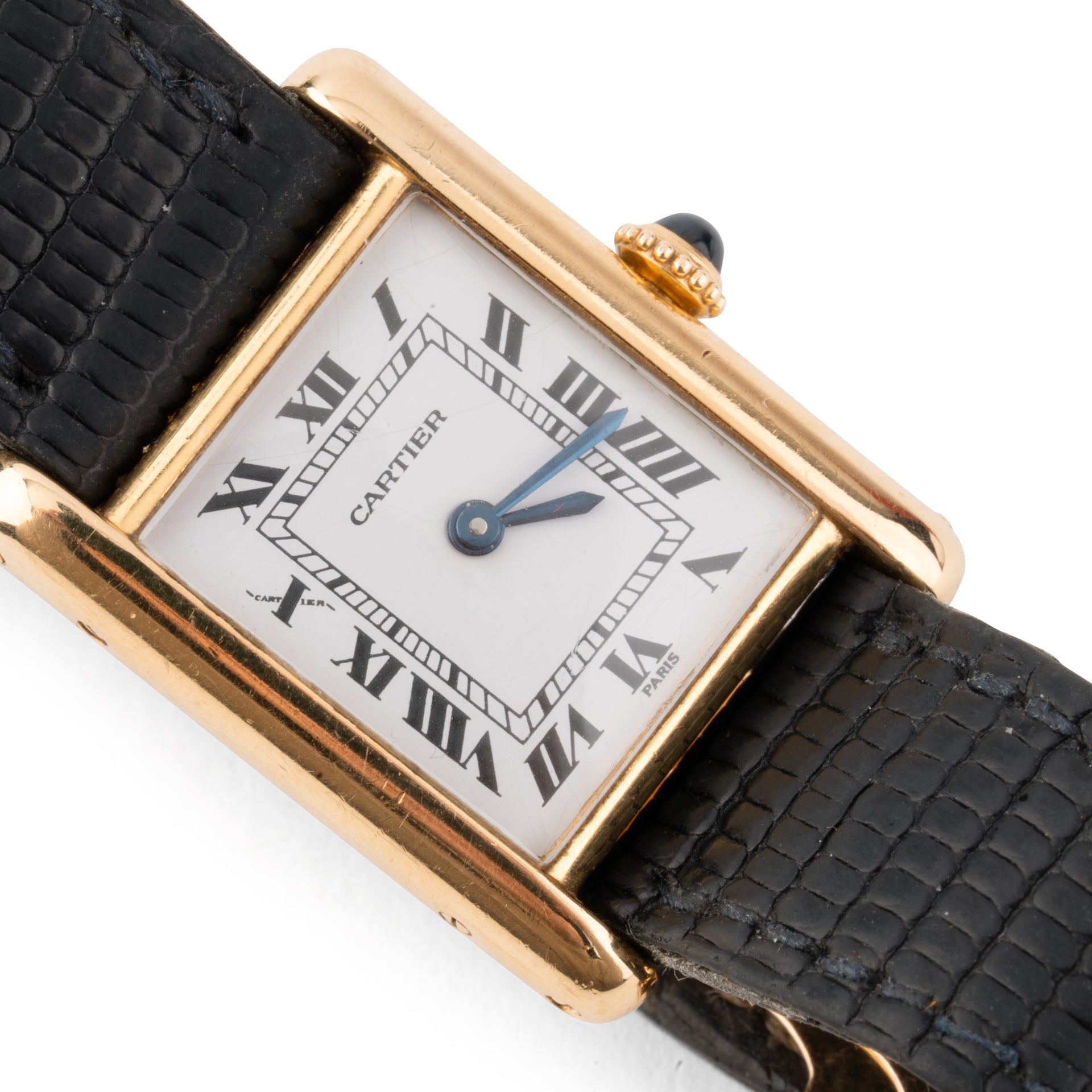 Cartier, Tank Watch Yellow Gold on Leather