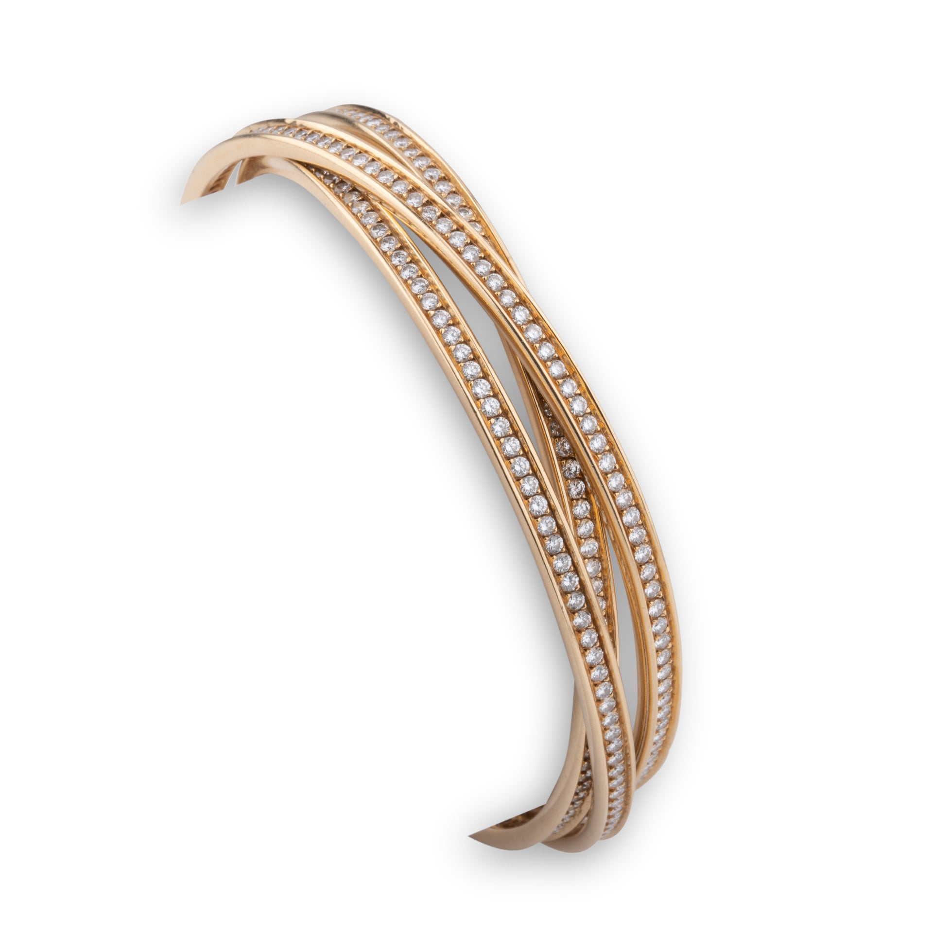 Cartier, Trinity Bracelet Or et Diamants