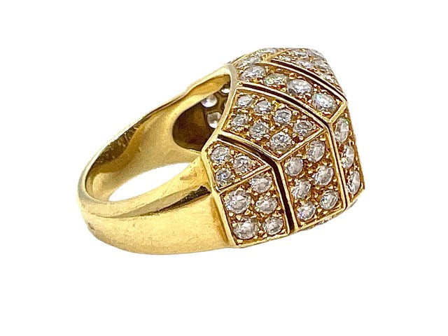 Cartier Art Deco Dome Ring Diamonds and Gold