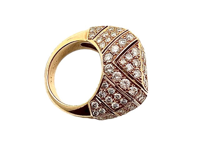 Cartier Art Deco Dome Ring Diamonds and Gold
