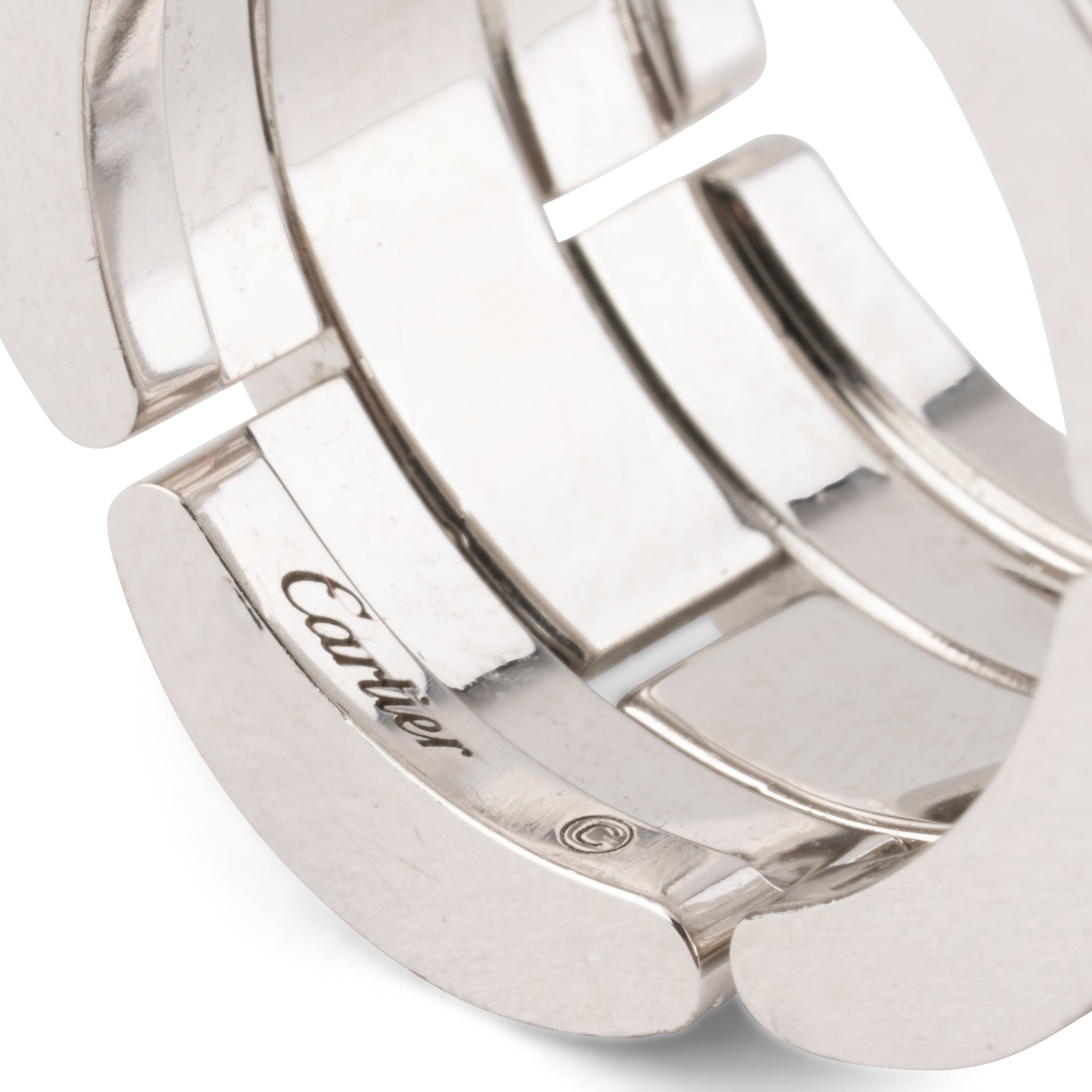Cartier, "Panther" mesh ring paved with diamonds, White gold