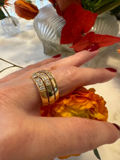 Cartier, Vintage “Up & Up” Ring, Gold and Diamonds