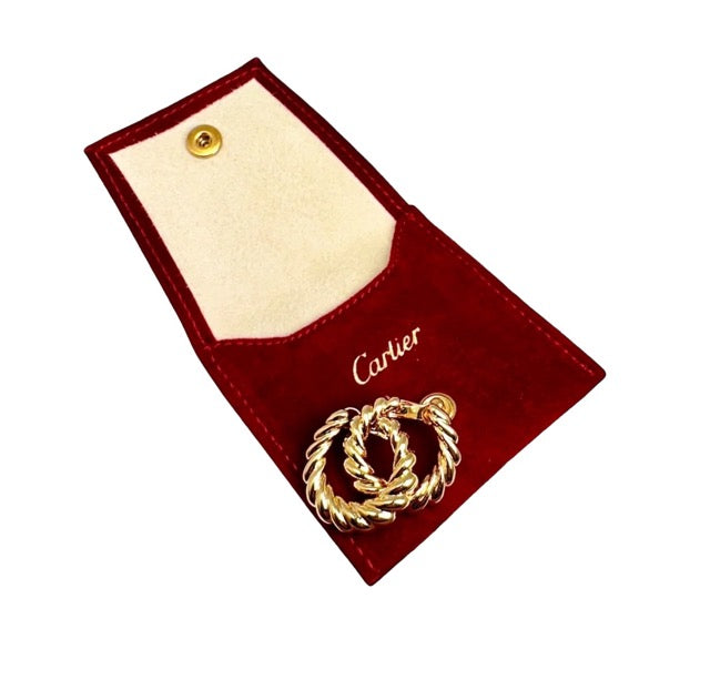 Cartier yellow gold hoop earrings