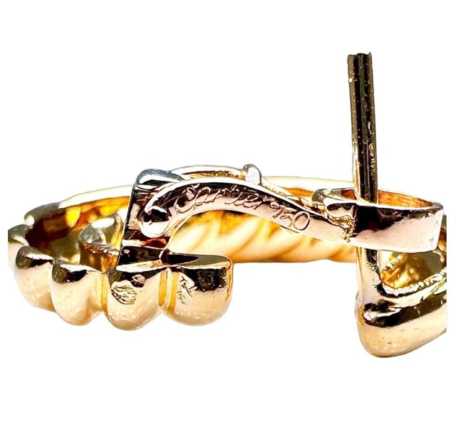 Cartier yellow gold hoop earrings