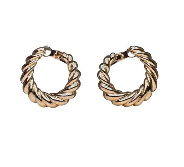 Cartier yellow gold hoop earrings