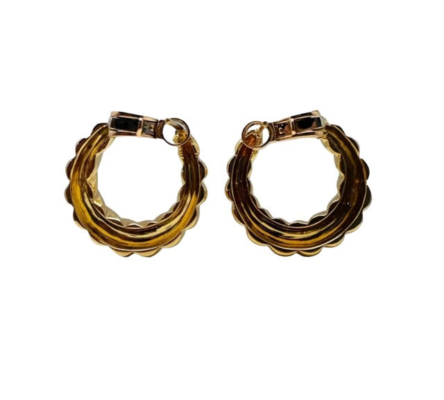 Cartier yellow gold hoop earrings