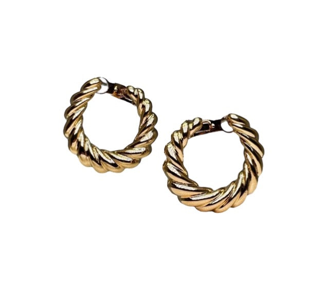 Cartier boucles d'oreilles créoles en or jaune