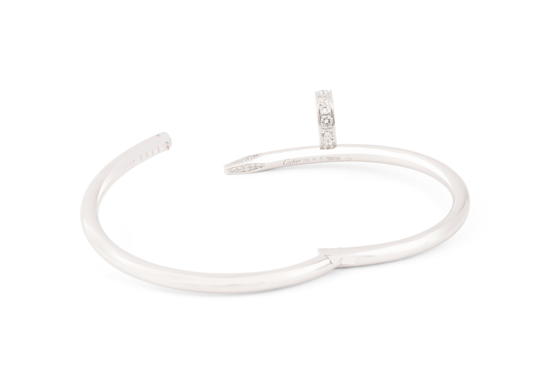 Cartier, "Juste un Clou" bracelet, white gold, diamonds