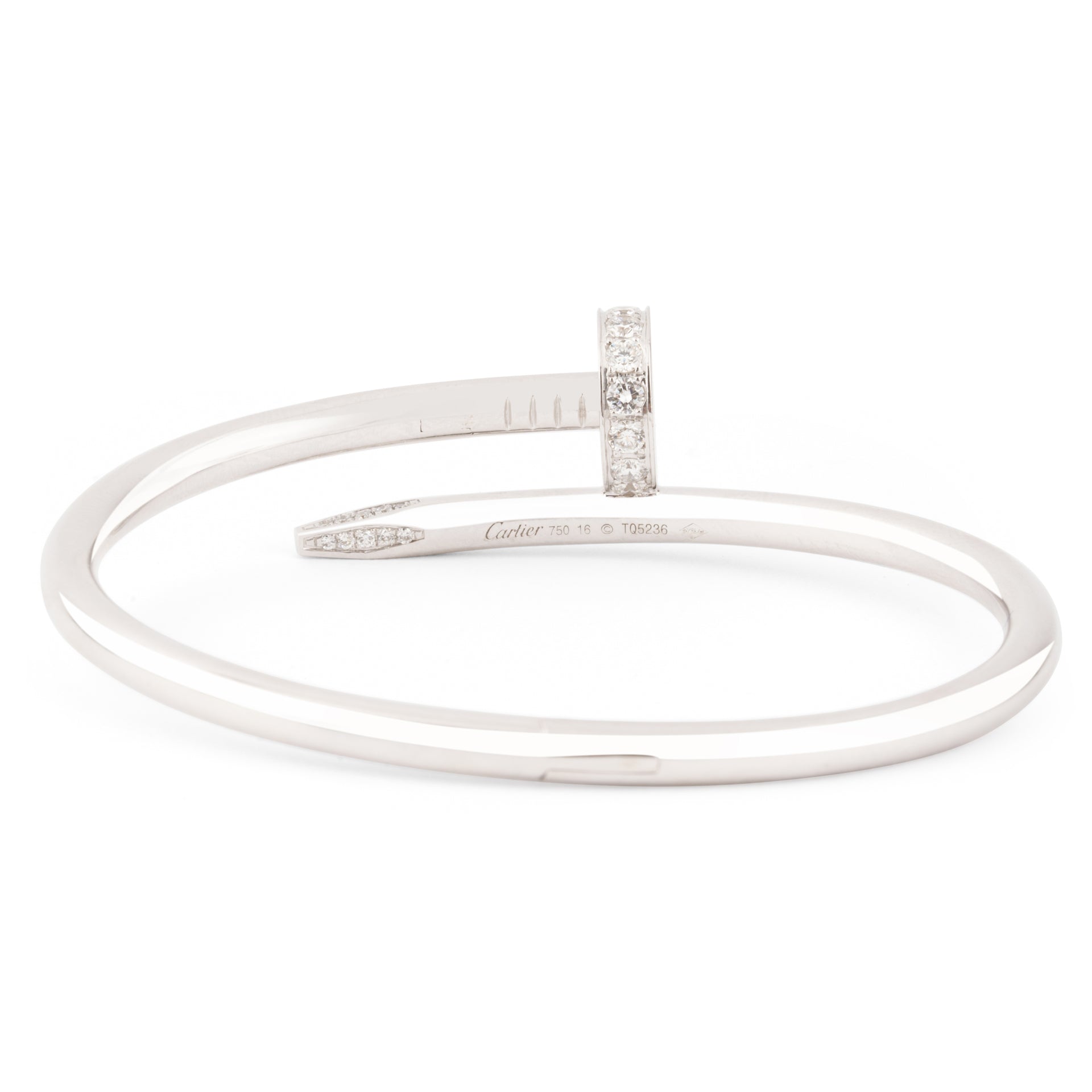 Cartier, "Juste un Clou" bracelet, white gold, diamonds
