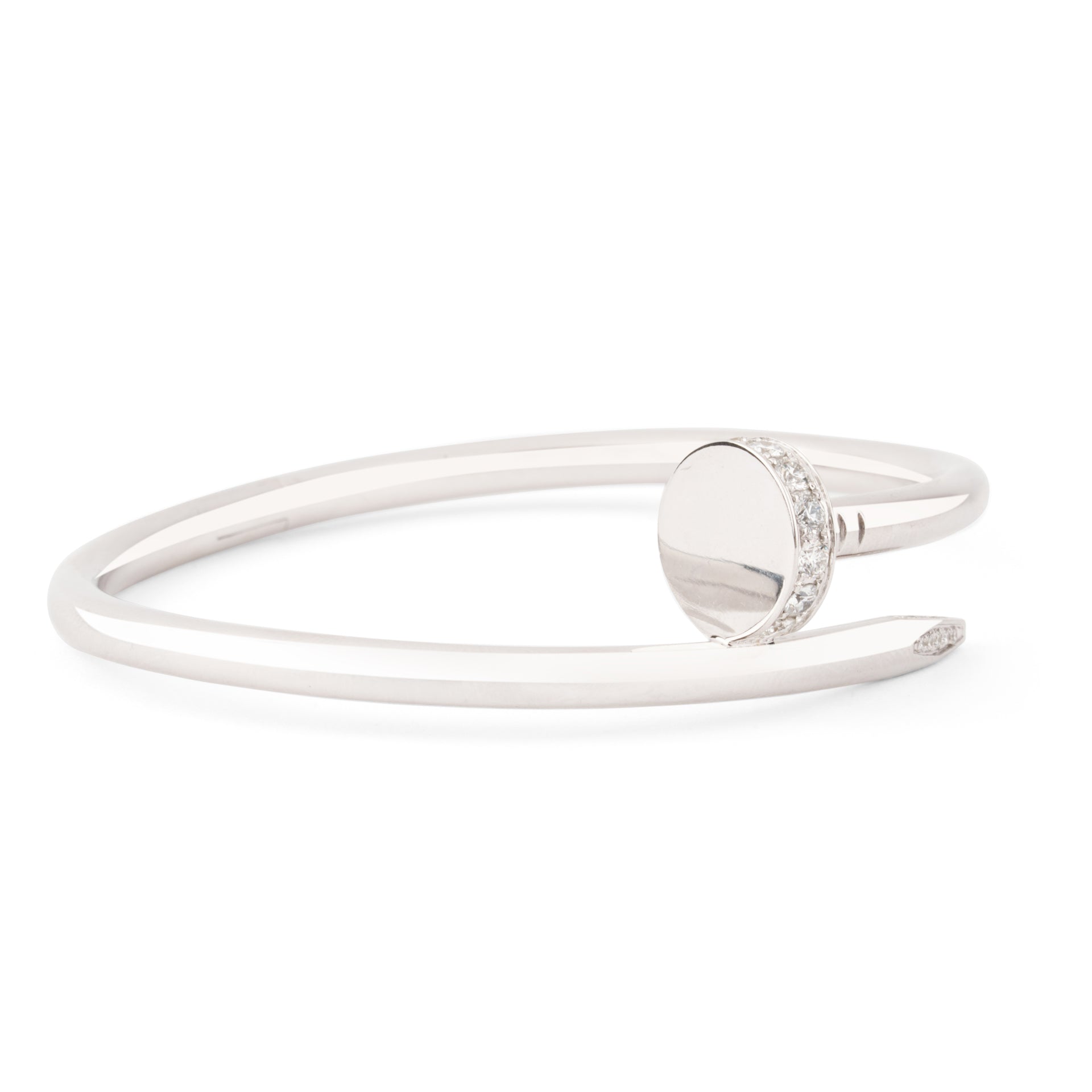 Cartier, "Juste un Clou" bracelet, white gold, diamonds