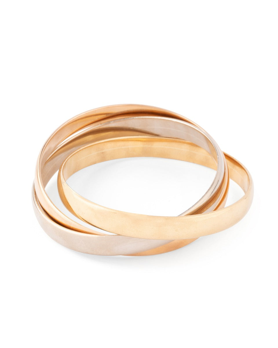Cartier, bracelet Trinity vintage trois ors, modèle large