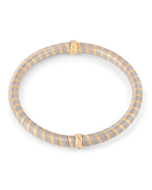 Cartier, bracelet Vintage en or jaune 18K et acier