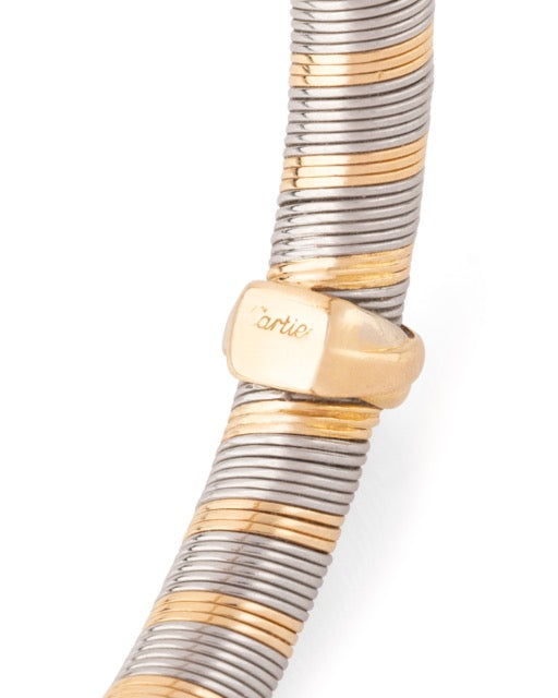 Cartier, bracelet Vintage en or jaune 18K et acier
