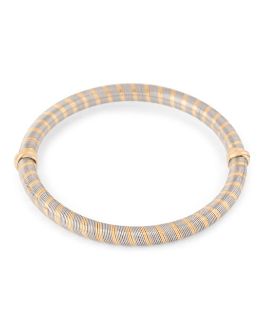 Cartier, bracelet Vintage en or jaune 18K et acier