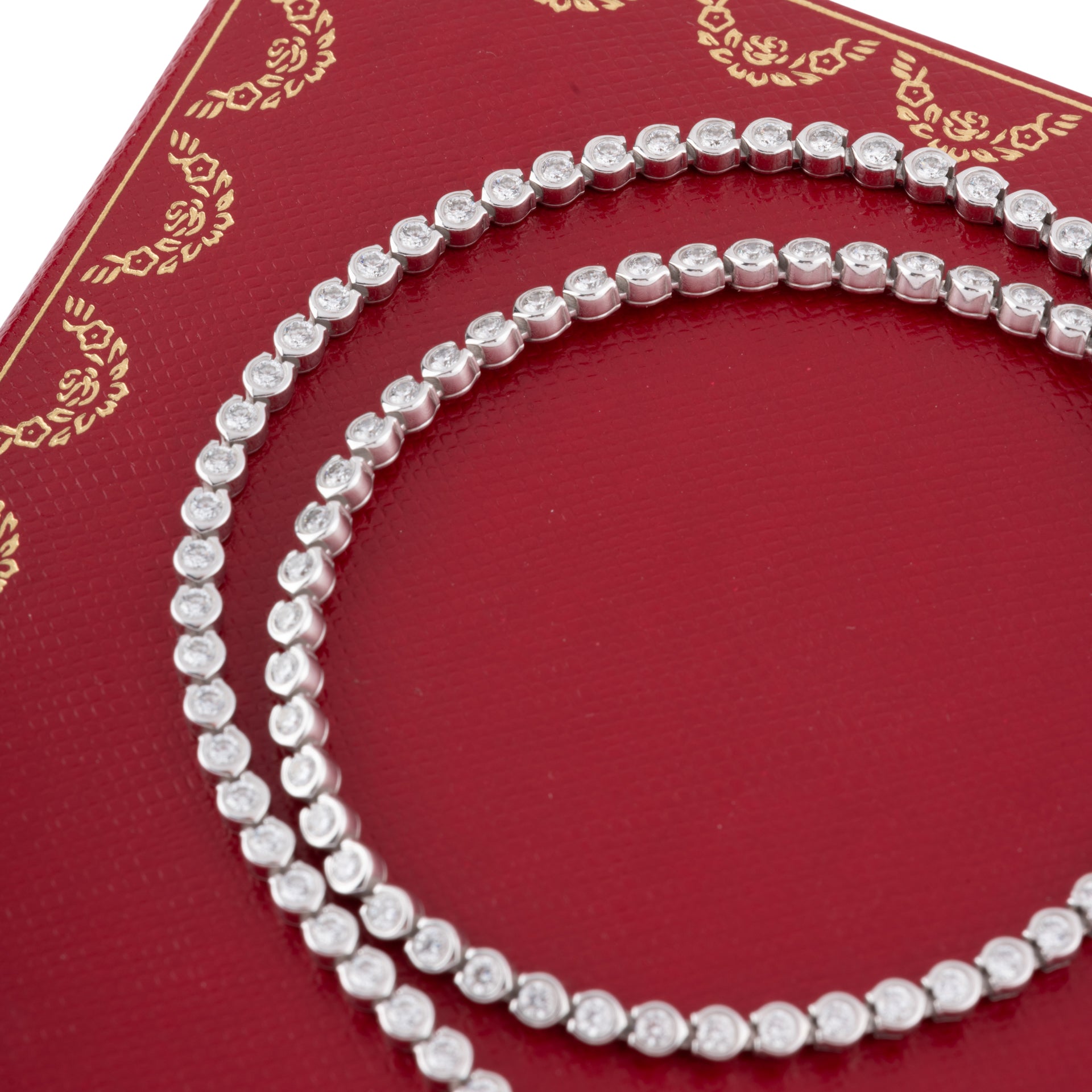 Cartier, "C de Cartier" necklace with diamonds in white gold