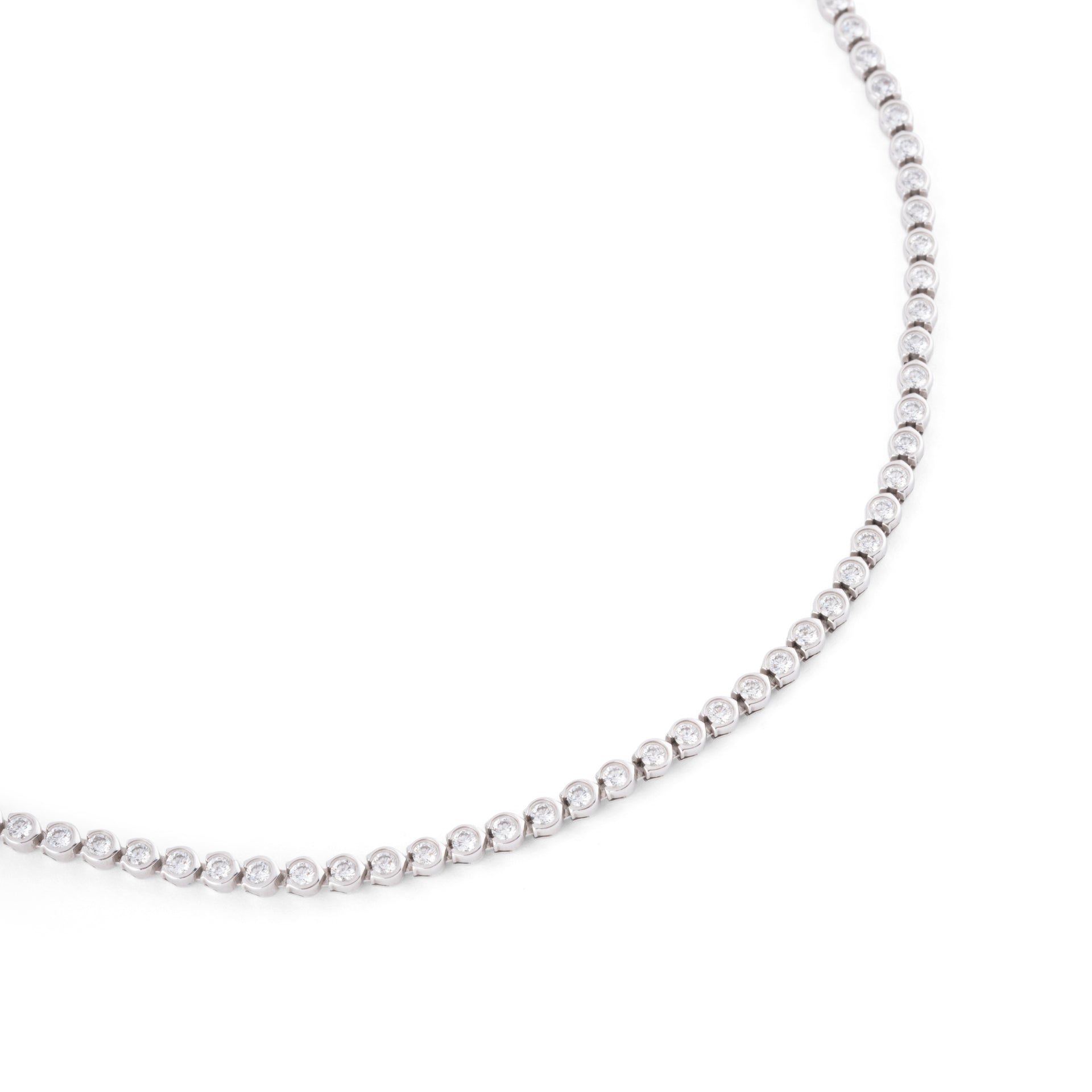 Cartier, "C de Cartier" necklace with diamonds in white gold