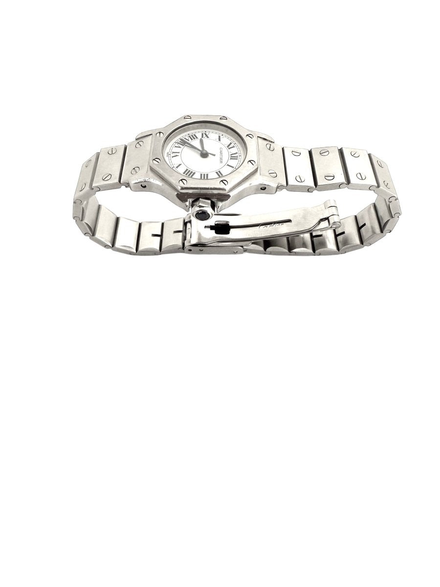 Cartier montre "Santos Octogon" vintage en acier - Maison Eloe
