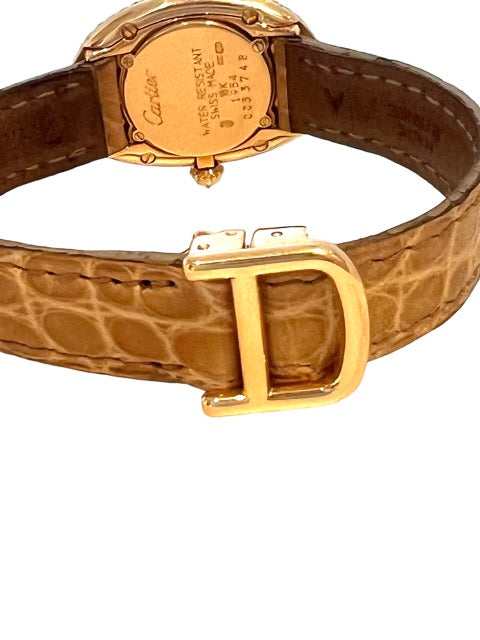 Cartier "Baignoire" watch in yellow gold and diamonds