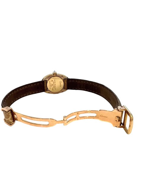 Cartier "Baignoire" watch in yellow gold and diamonds