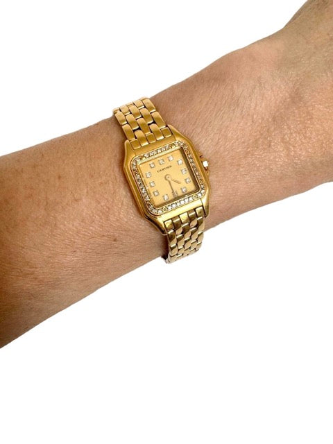 Cartier, Vintage Panther Watch in Gold and Diamonds
