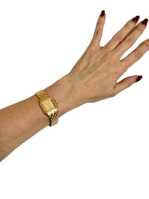 Cartier, Vintage Panther Watch in Gold and Diamonds
