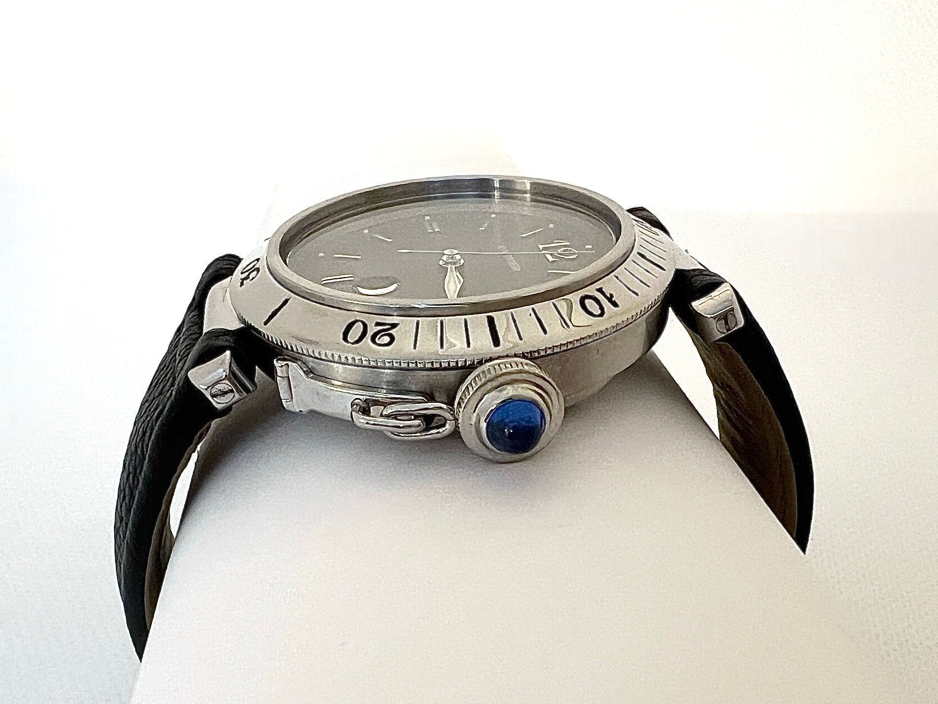 Cartier, Pacha Watch in Steel on Leather
