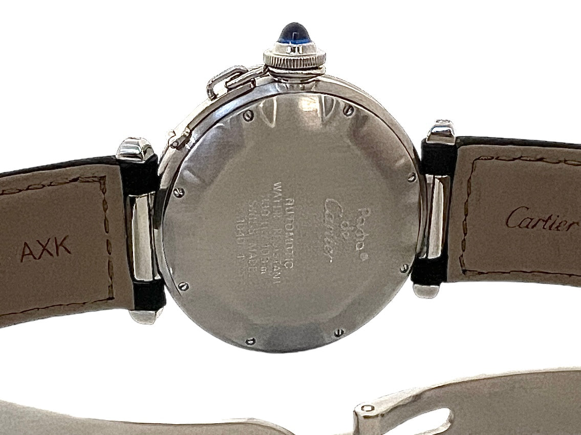 Cartier, Pacha Watch in Steel on Leather