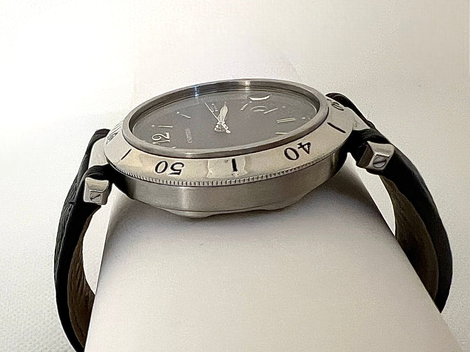 Cartier, Pacha Watch in Steel on Leather