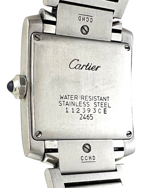 Cartier "Tank Française" watch in steel, quartz