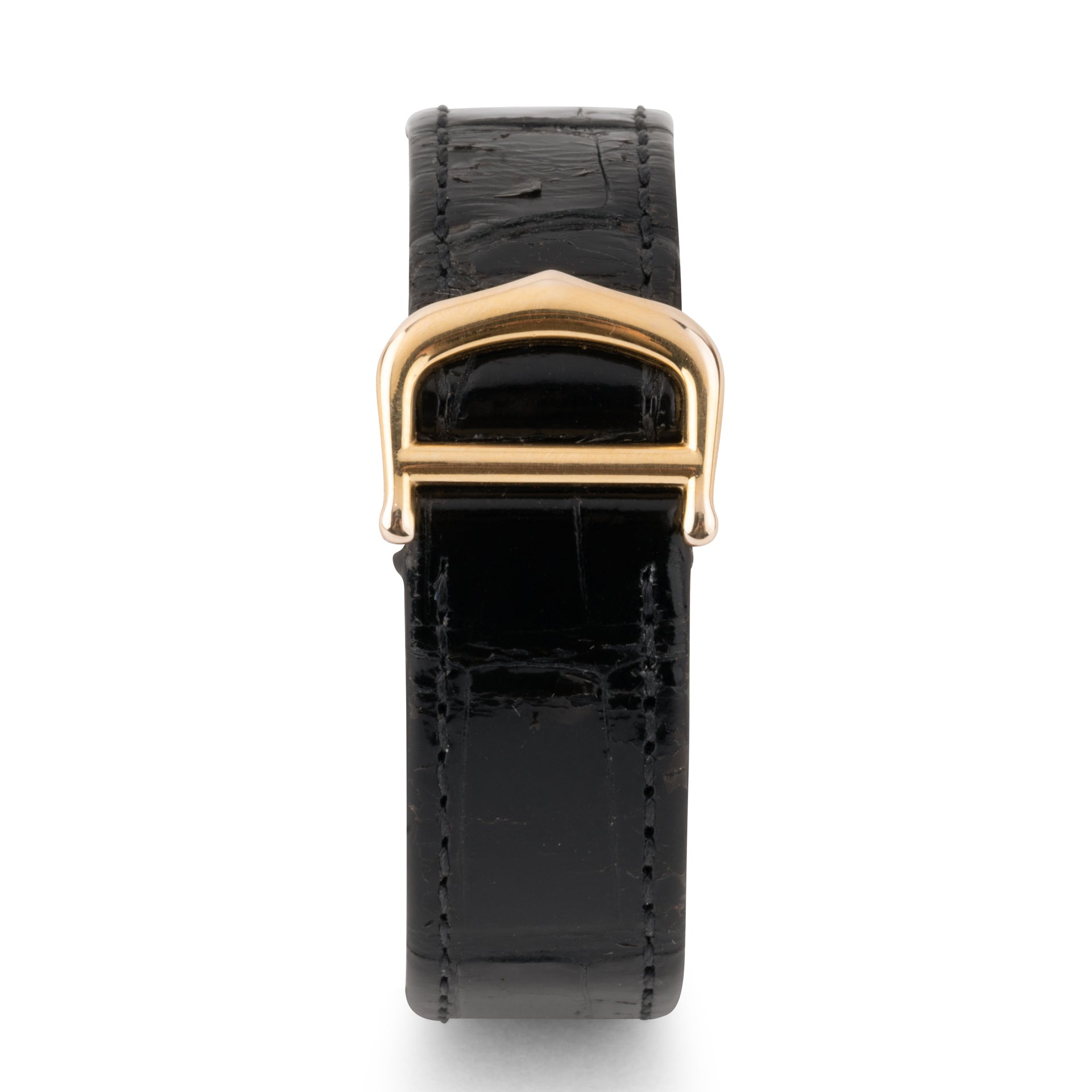 Cartier, Tank Must watch in vermeil on leather