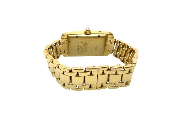 Cartier, American Tank watch in yellow gold and diamonds
