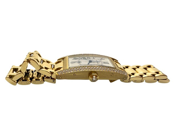 Cartier, American Tank watch in yellow gold and diamonds