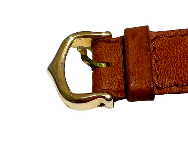 Cartier, Tank Vermeil Watch on Vintage Leather