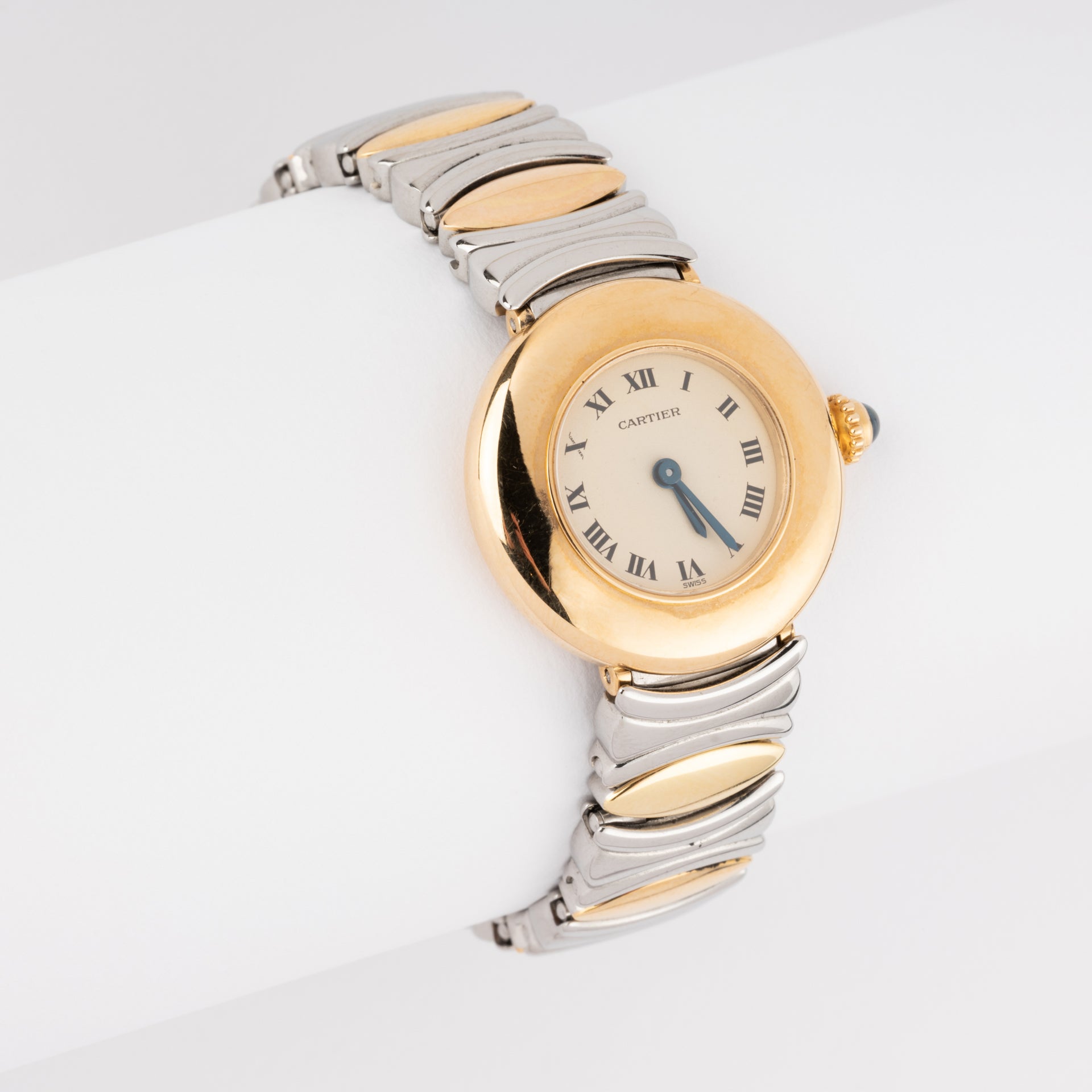 Cartier "Colisée" watch, yellow gold, steel.
