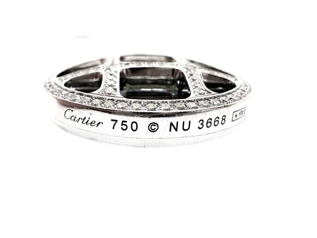 Cartier pendentif "Pasha" en or blanc diamants et pierres précieuses - Maison Eloe