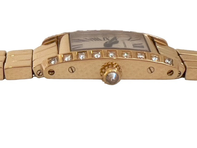 Cartier, Rare Tank Américaine "Lingot" Gold on Gold Watch