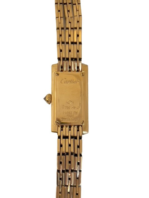 Cartier, Rare Tank Américaine "Lingot" Gold on Gold Watch