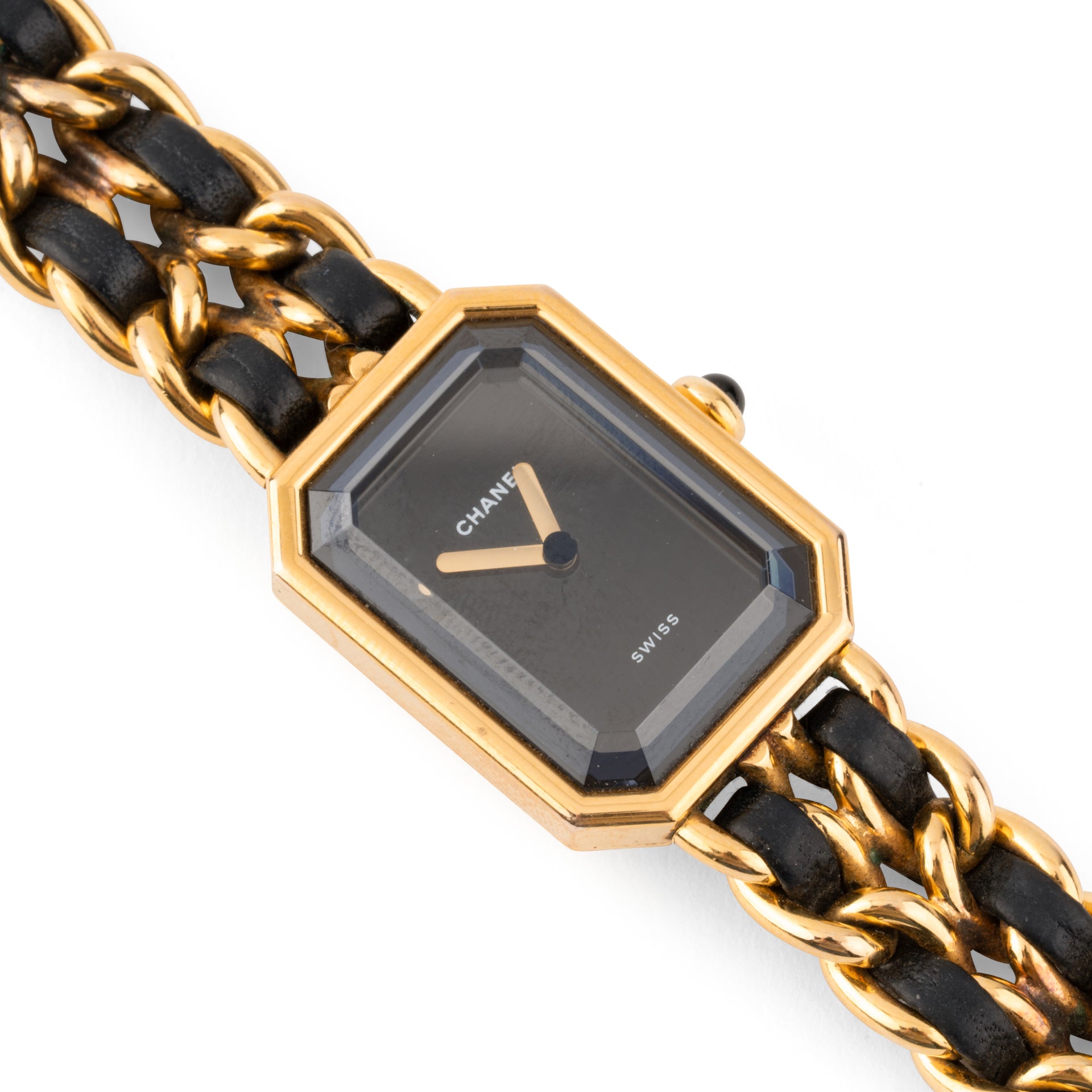 Chanel, Montre Première Acier plaqué Or et Cuir