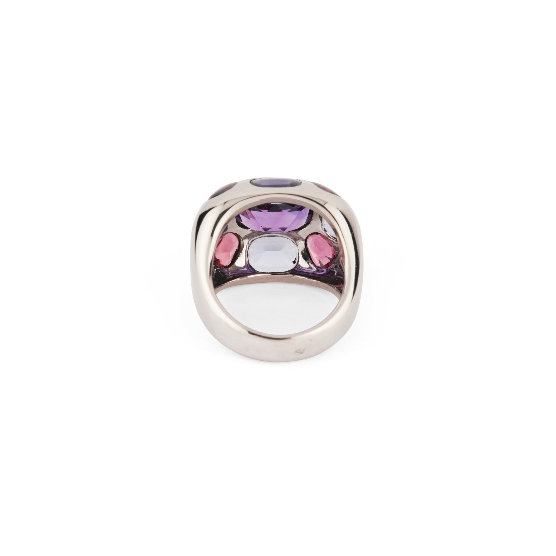 Chanel, "Coco" ring in white gold, amethyst, garnet and iolite