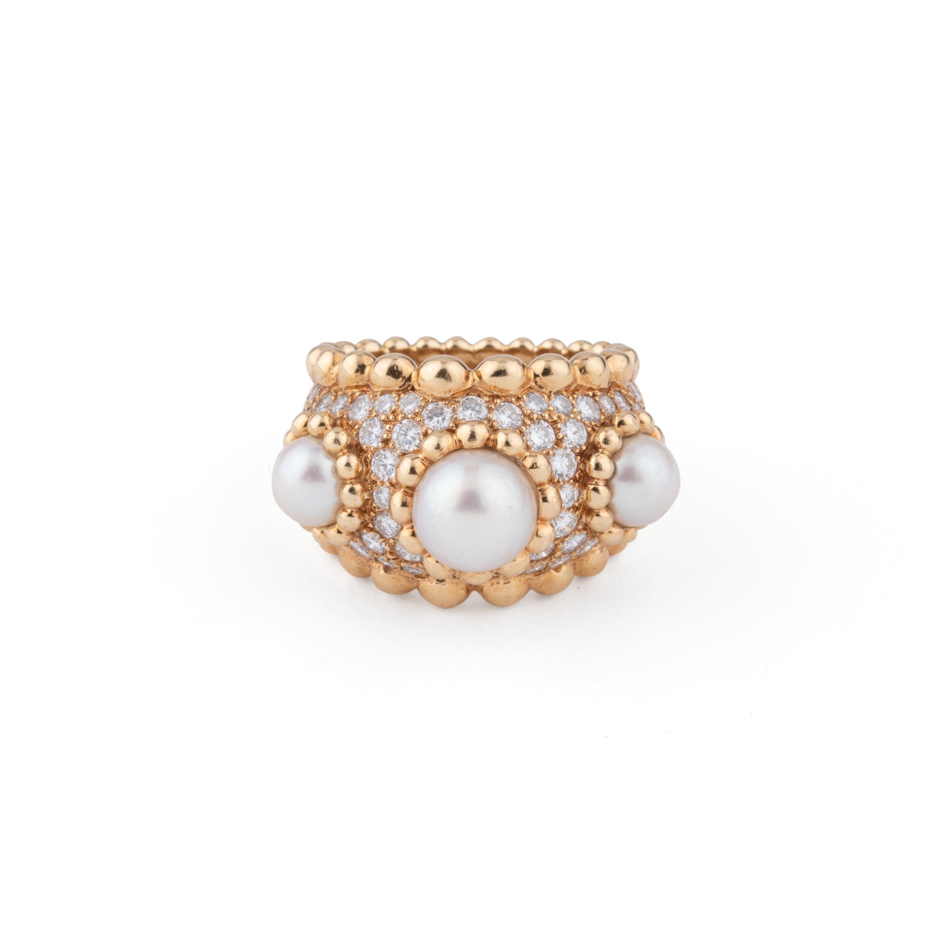 Chanel, Bague "Baroque" Or jaune, Diamants et Perles