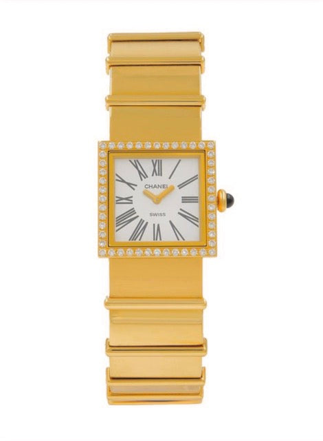 Montre Chanel Mademoiselle Or et Diamants sur Or jaune