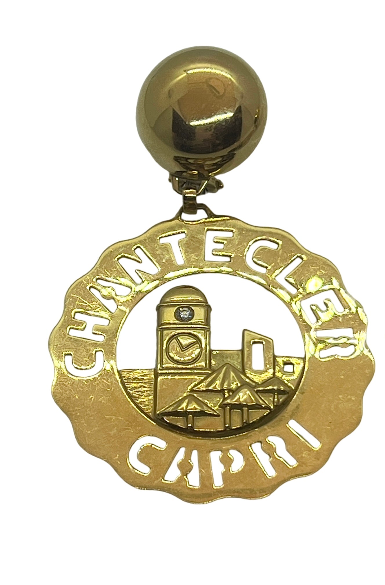 Chantecler, boucles d'oreilles en or jaune 18K