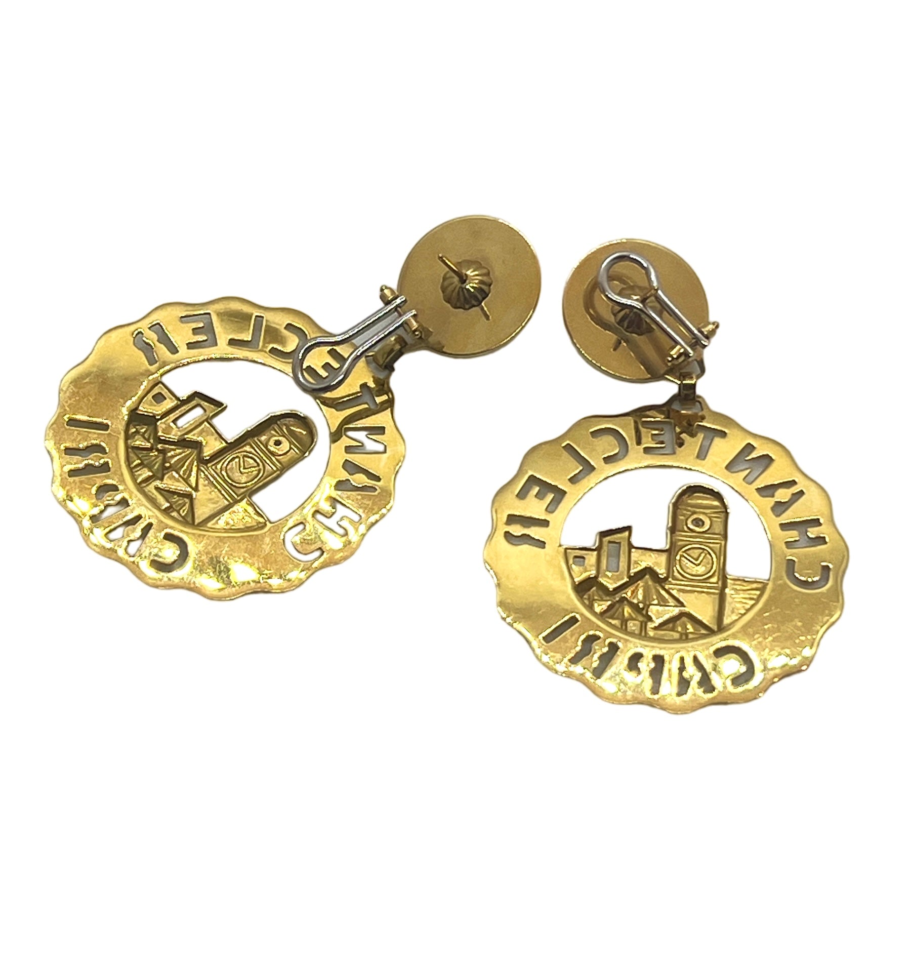 Chantecler, boucles d'oreilles en or jaune 18K