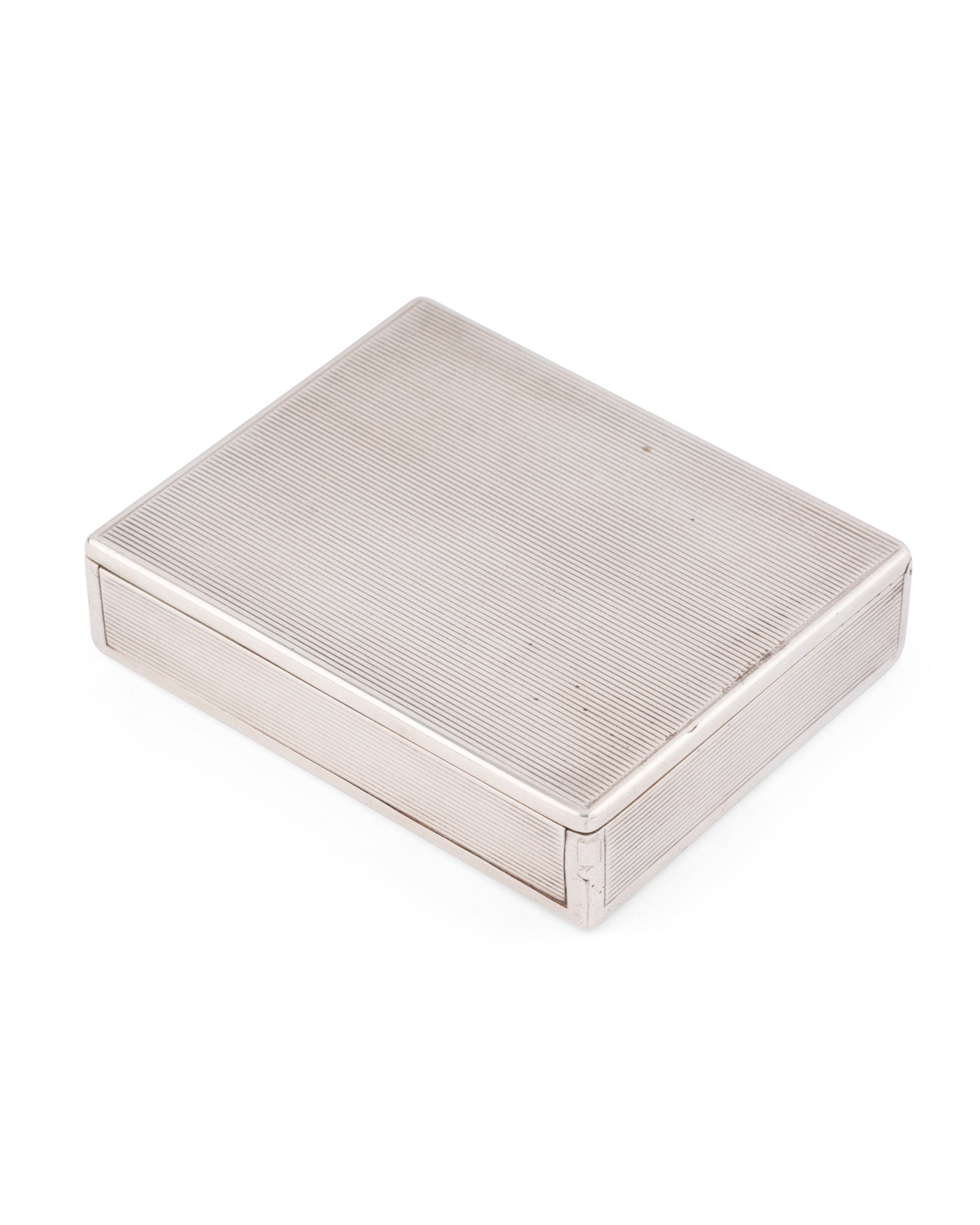 Chaumet, Rectangular silver minaudière, striated decoration