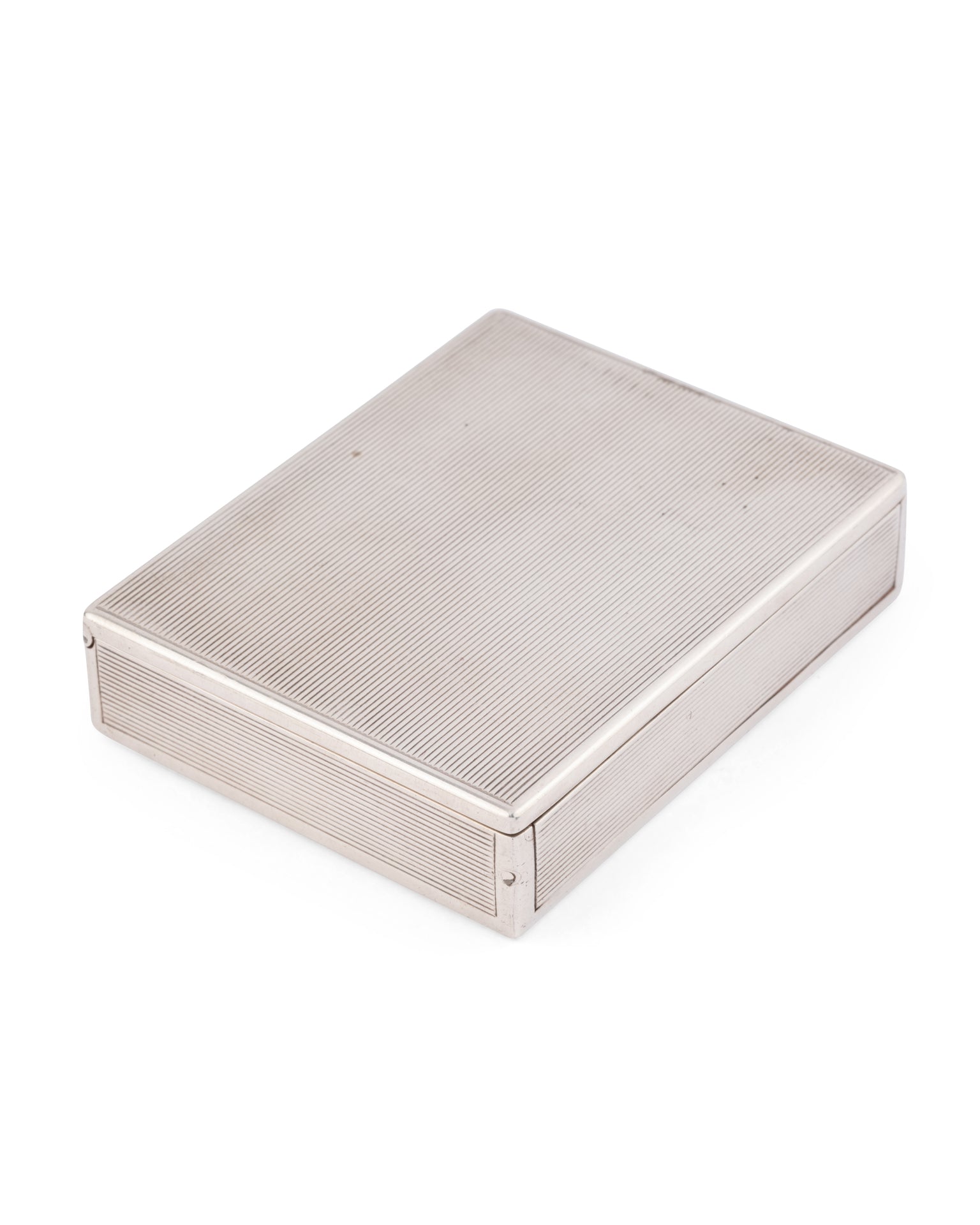 Chaumet, Rectangular silver minaudière, striated decoration