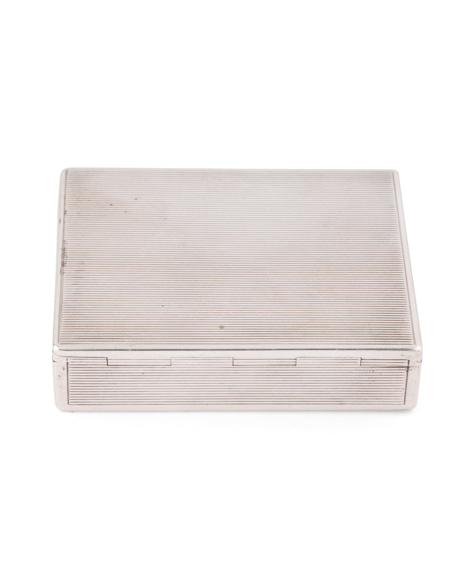 Chaumet, Rectangular silver minaudière, striated decoration