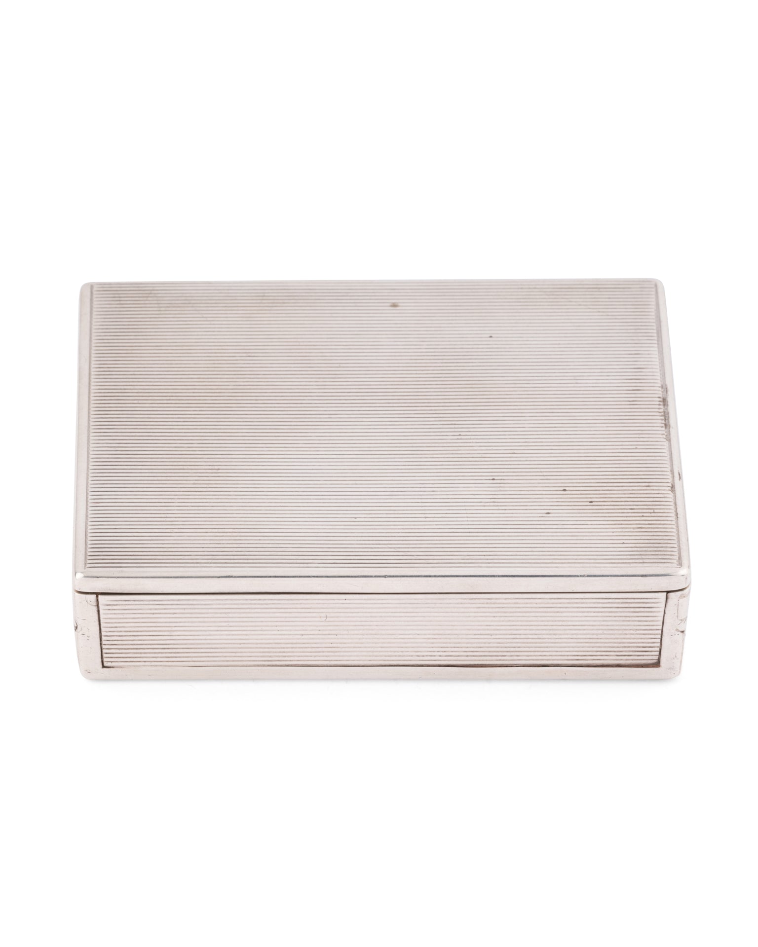 Chaumet, Rectangular silver minaudière, striated decoration