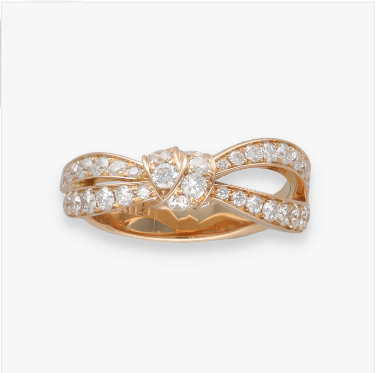 Chaumet bague collection "Liens Seduction" or rose et diamants