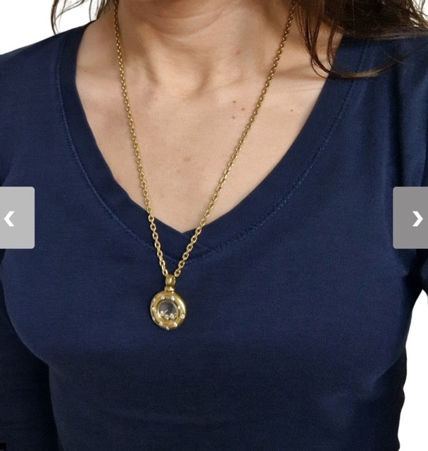 Chopard, pendentif "Happy Diamonds" en or jaune 18K et diamants